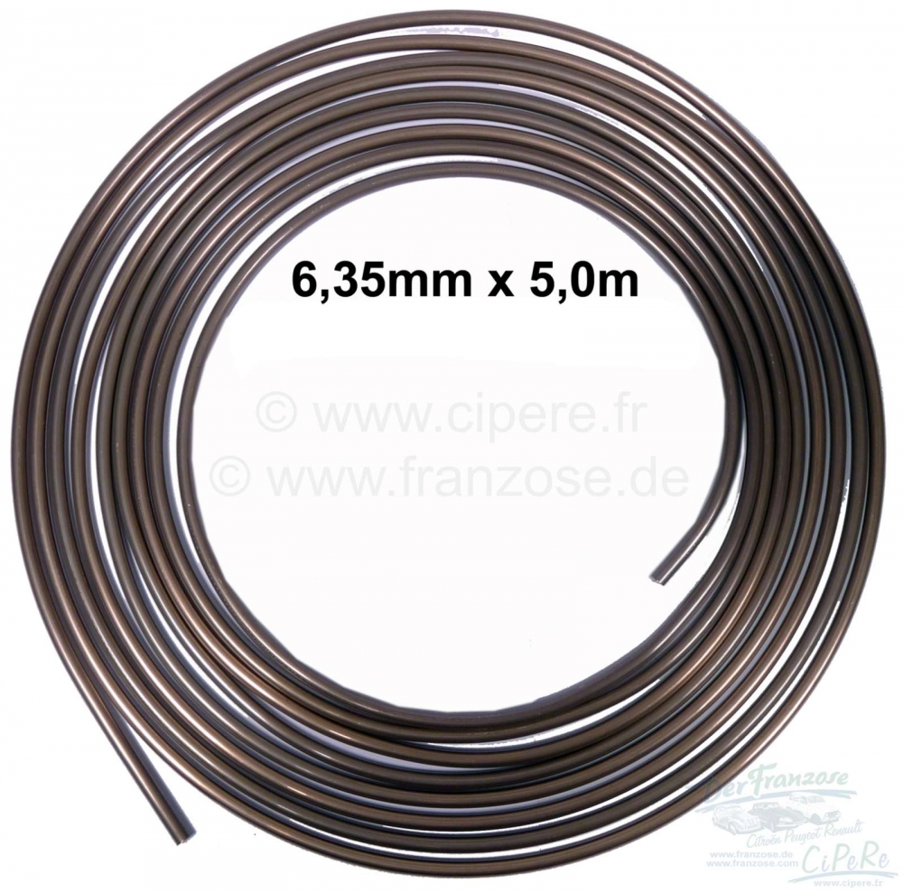 Sonstige-Citroen - Rem + hydraulische leiding. Diameter: 6,35 mm. Lengte: 5,0 meter. Materiaal: Kunifer (kope