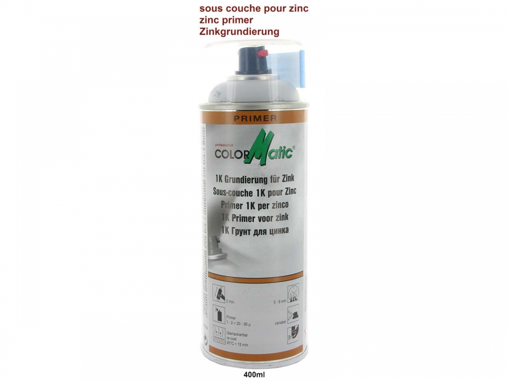 Peugeot - Zinkprimer 400 ml spuitbus. 1K primer. Kan worden gespoten op thermisch verzinkte metalen 