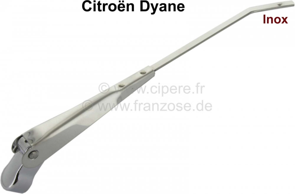 Citroen-2CV - Roestvrijstalen wisserarm, voor Citroën Dyane + Acadyane (tot modeljaar 06/1981). Let op: