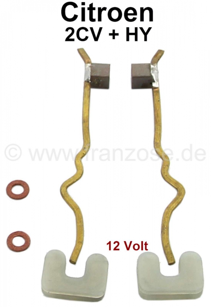 Citroen-2CV - Ruitenwissermotor carbons voor Citroen 2CV + HY, met vierkante ruitenwissermotor! 12 Volt.
