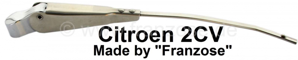 Citroen-2CV - Verchroomde ruitenwisserarm, voor Citroen 2CV, laatste versie voor verende ruitenwisserbla