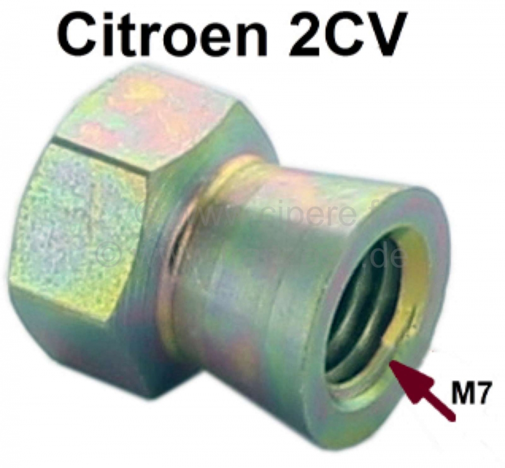 Citroen-2CV - Contactslotbeugel losbreekmoer (M7). Geschikt voor Citroen 2CV. Per stuk.