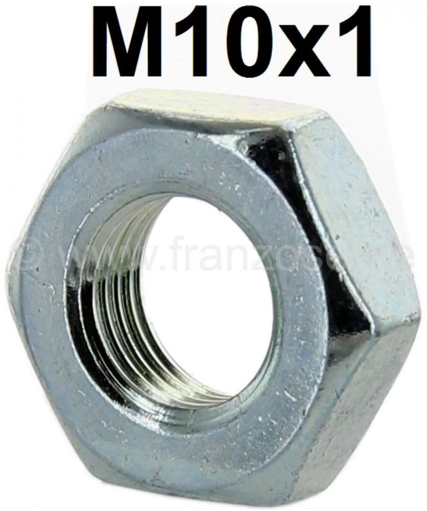 Citroen-2CV - M10x1 moer. Plat ontwerp. Voor het bevestigen van remslangen.
