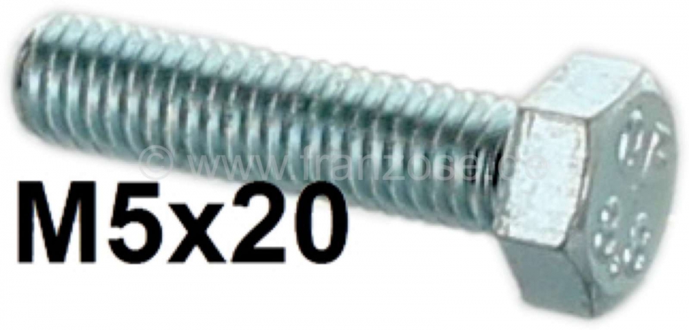 Renault - M5x20, gegalvaniseerde schroef.