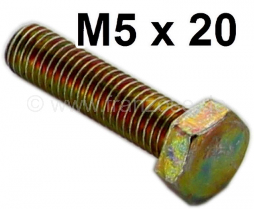 Renault - M5x20, steek 0,75! Roestvrijstalen bout. Let op: Deze schroef heeft een spoed van 0,75, zo