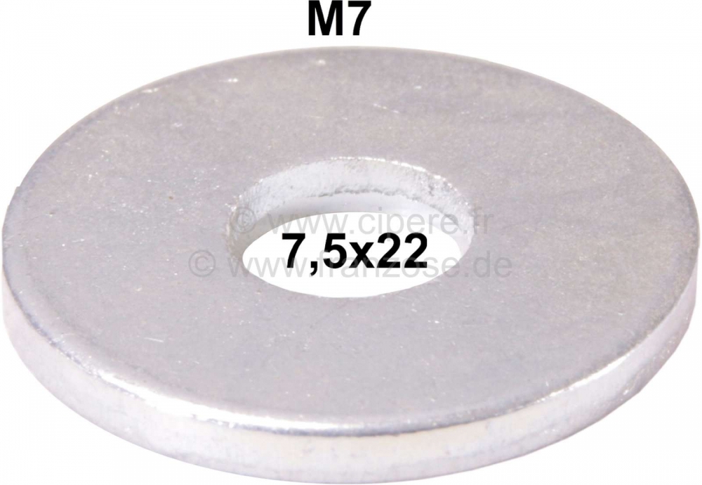 Renault - M7, grote ring, 7,5x22mm, 2mm dik! (carrosserie ring)