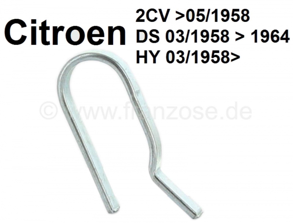 Citroen-2CV - Veiligheidsclip voor de snelheidsmeterkabel op de versnellingsbak. Voor 2CV, gemonteerd to