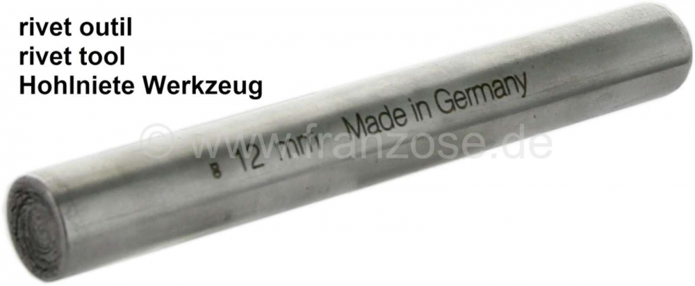 Citroen-2CV - 2CV, voorspatbord, spatlap, holle klinknagel hoofd setter! Dit gereedschap zorgt voor het 