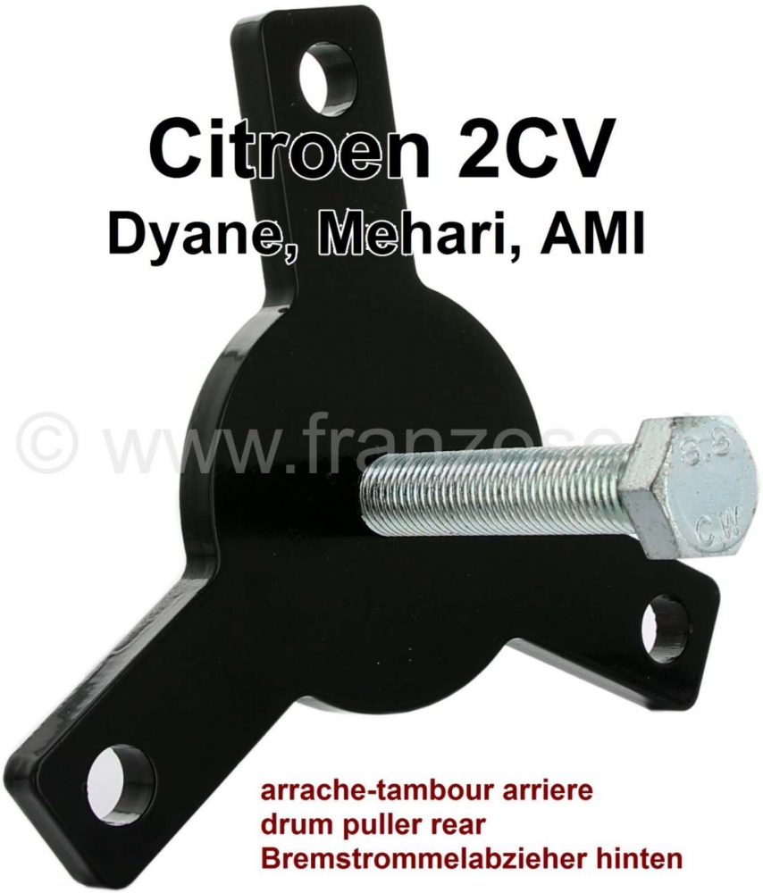Citroen-2CV - Achterremtrommeltrekker. Speciaal gemaakt voor Citroen 2CV. Gemaakt in Duitsland.