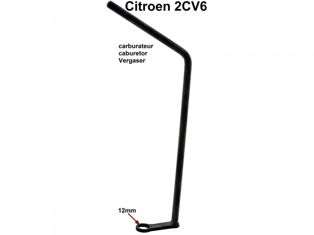 Citroen-2CV - Carburateur ringsleutel, voor de 12mm moer. Geschikt voor Citroen 2CV6, Dyane 6, Mehari, A