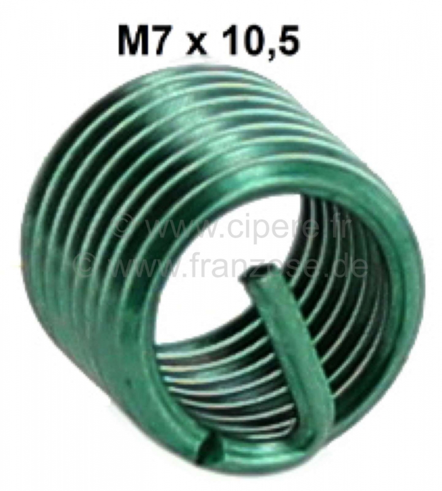 Citroen-2CV - Helicoil inzetstuk M7. Lengte: 10,5 mm. (schroefdraadreparatie)
