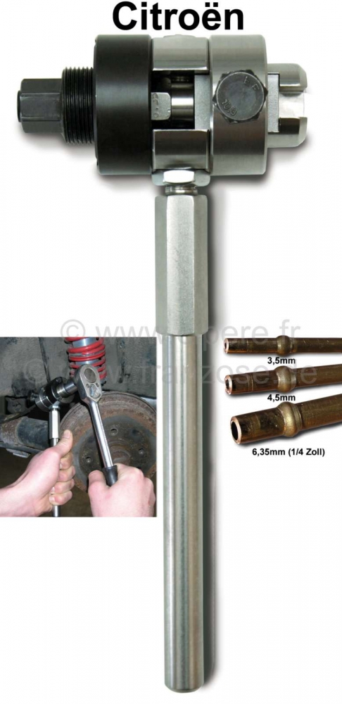 Citroen-2CV - Citroen hydrauliekleiding flaring tool voor gebruik op het voertuig! Voor alle leidingen m