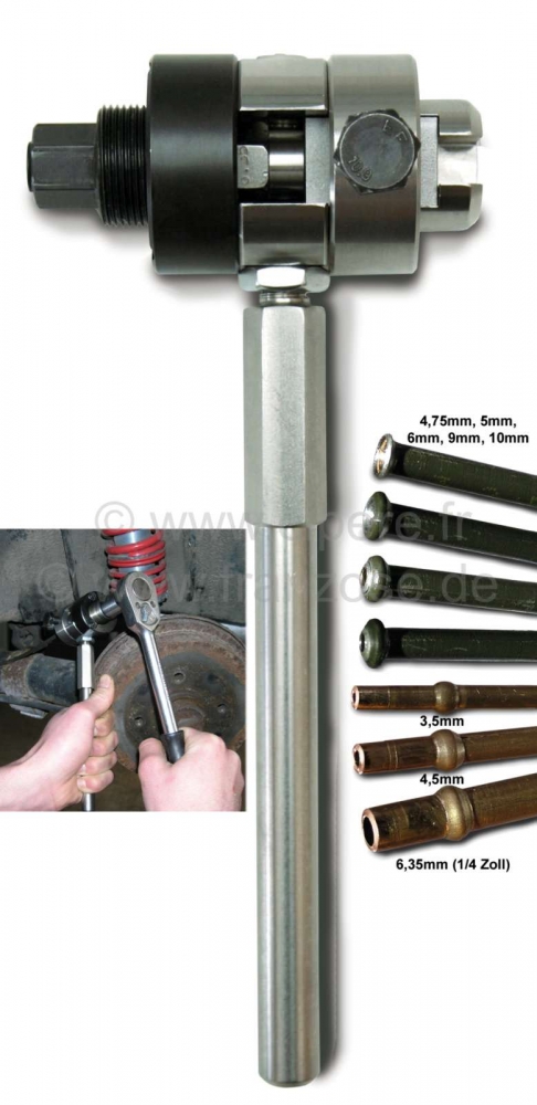 Citroen-2CV - Hydraulisch leidingfelsapparaat voor gebruik op het voertuig! Voor alle flaringtoepassinge