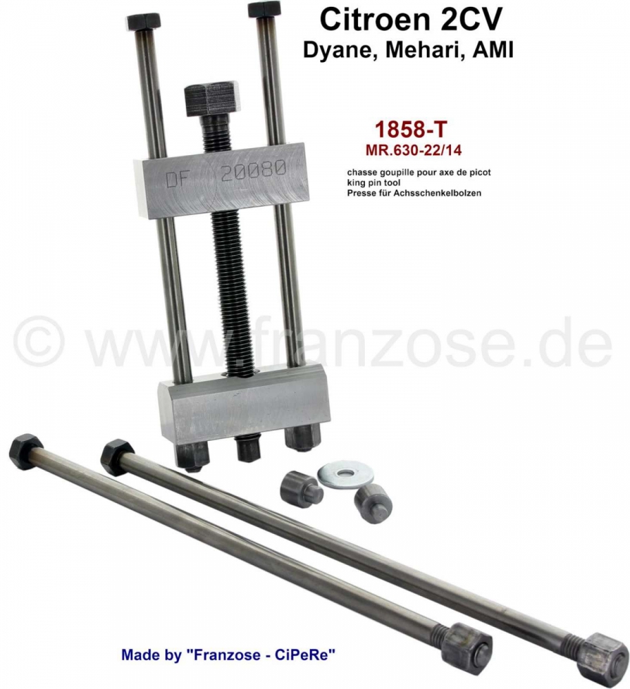 Citroen-2CV - Kingpin gereedschap - extractor (pers). Geschikt voor Citroen 2CV, Dyane. Mehari, AMI. Gem
