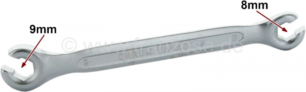 Sonstige-Citroen - Remleidingsleutel. 8mm + 9mm. Werkplaats kwaliteit.