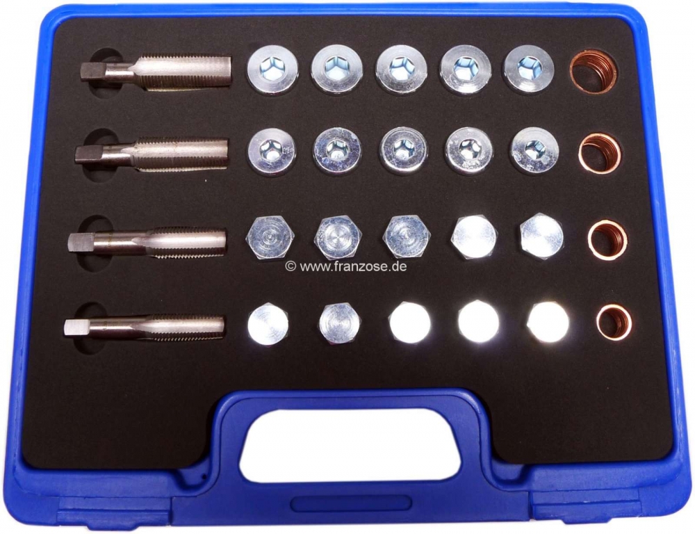 Renault - Reparatieset olieaftapschroefdraad voor de volgende schroefdraden: M10x1,5, M12x1,5, M14x1