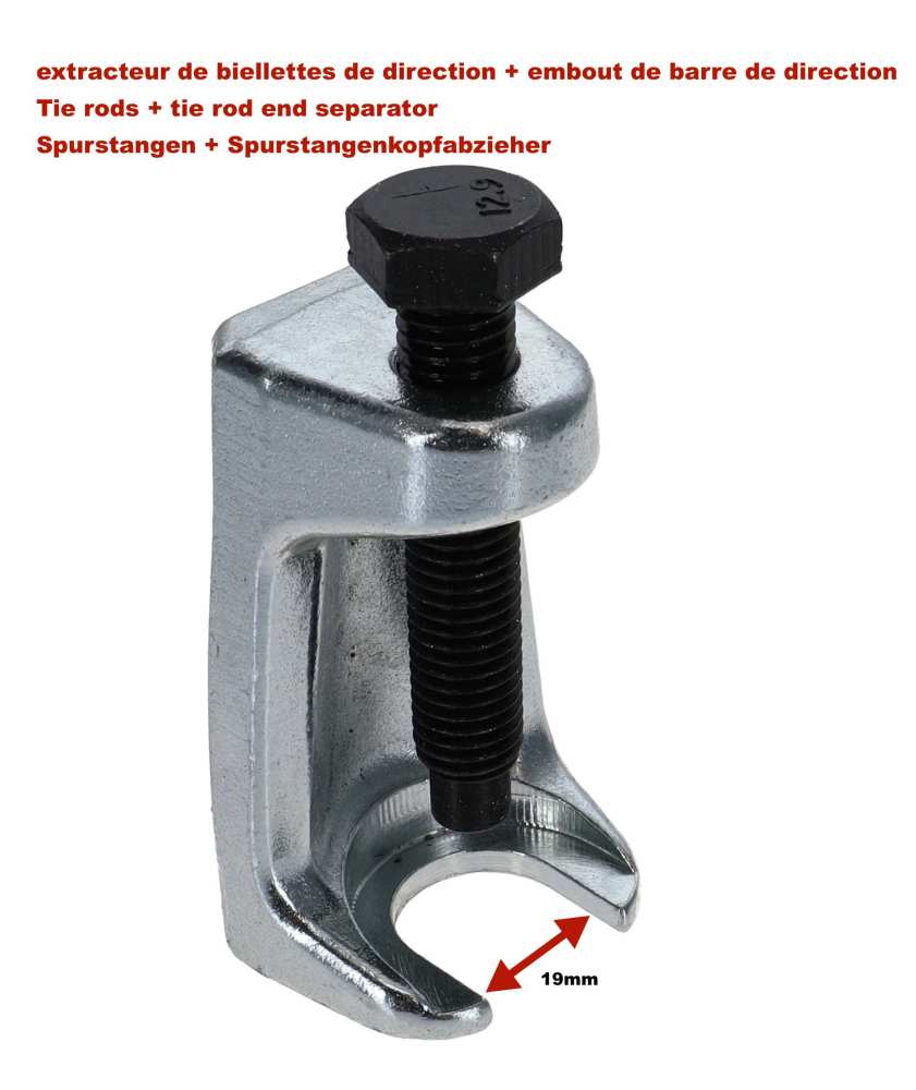 Citroen-2CV - Trekstangen + trekstangeind, gesmeed. Geschikt voor Citroen 2CV, DS, 11CV, 15CV. Renault R