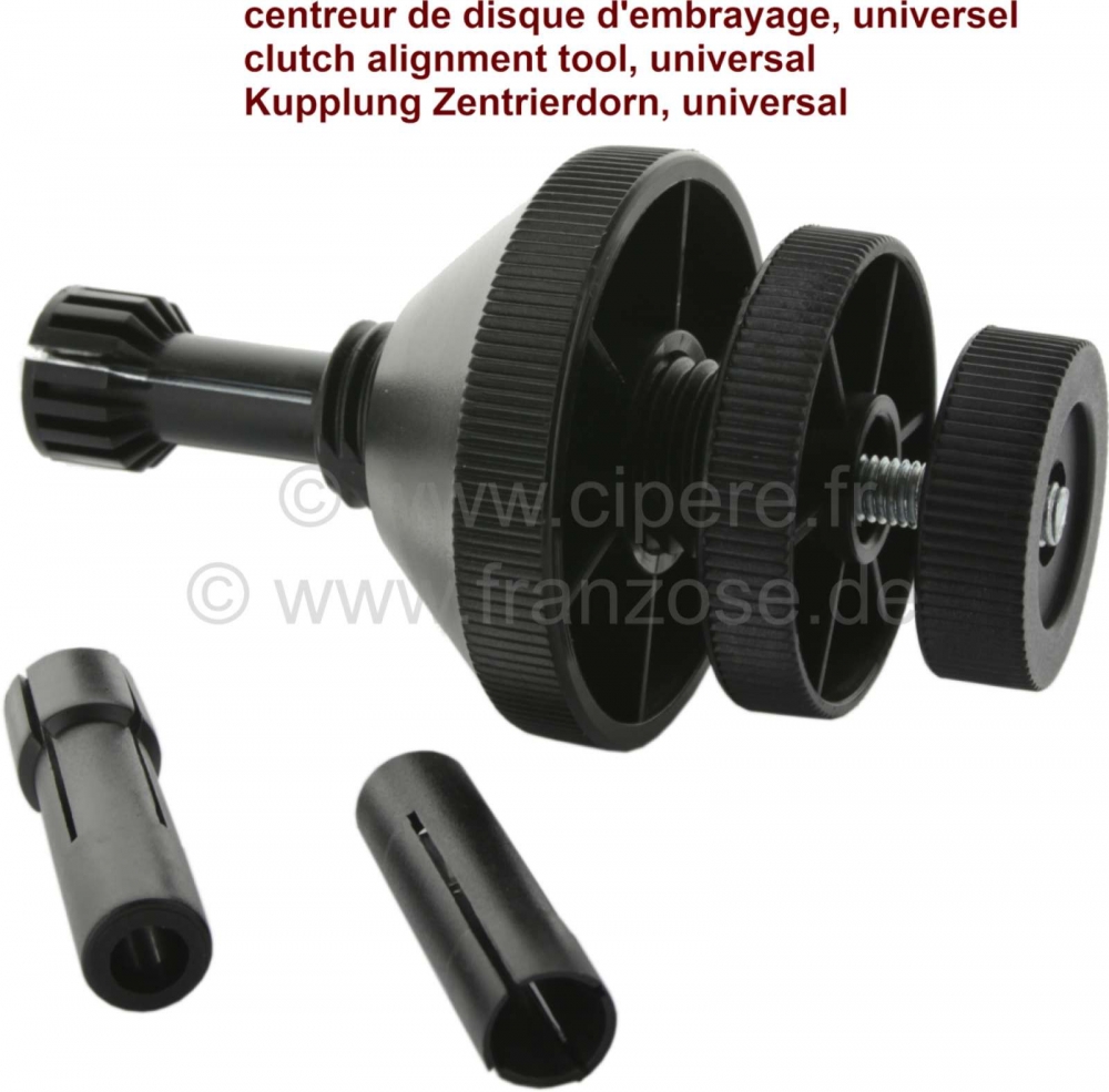 Citroen-2CV - Universele centreerpen voor koppeling (verstelbaar). Kan gebruikt worden voor vliegwielen 