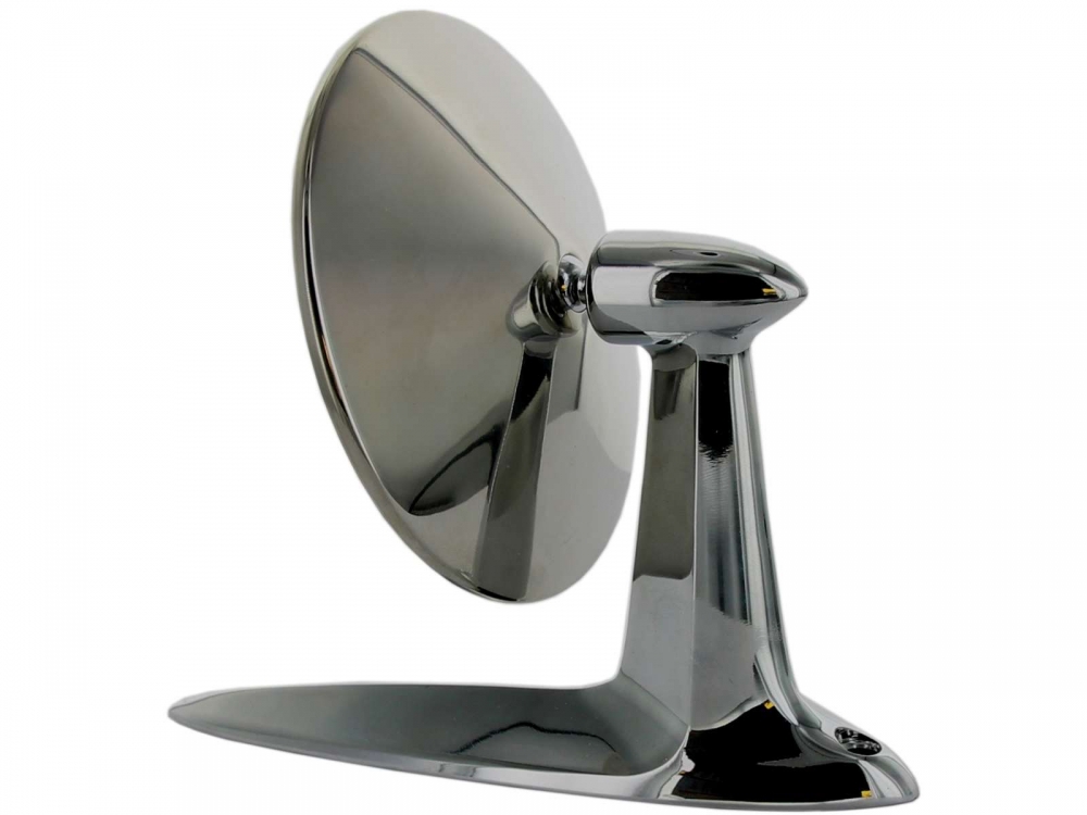 Renault - Klassieke verchroomde spiegel. Volledig gemaakt van metaal. Lengte van de montagevoet: 165