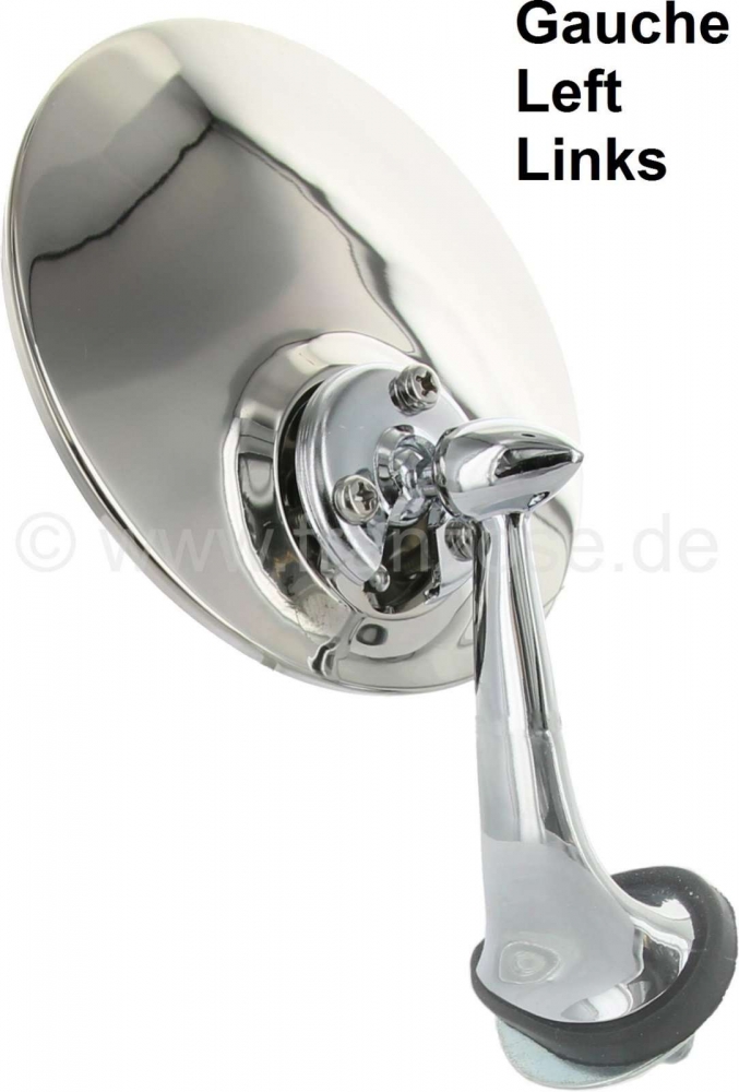 Renault - Lucas Classic spiegel, links (voor horizontale spatbordmontage). Volledig gemaakt van meta