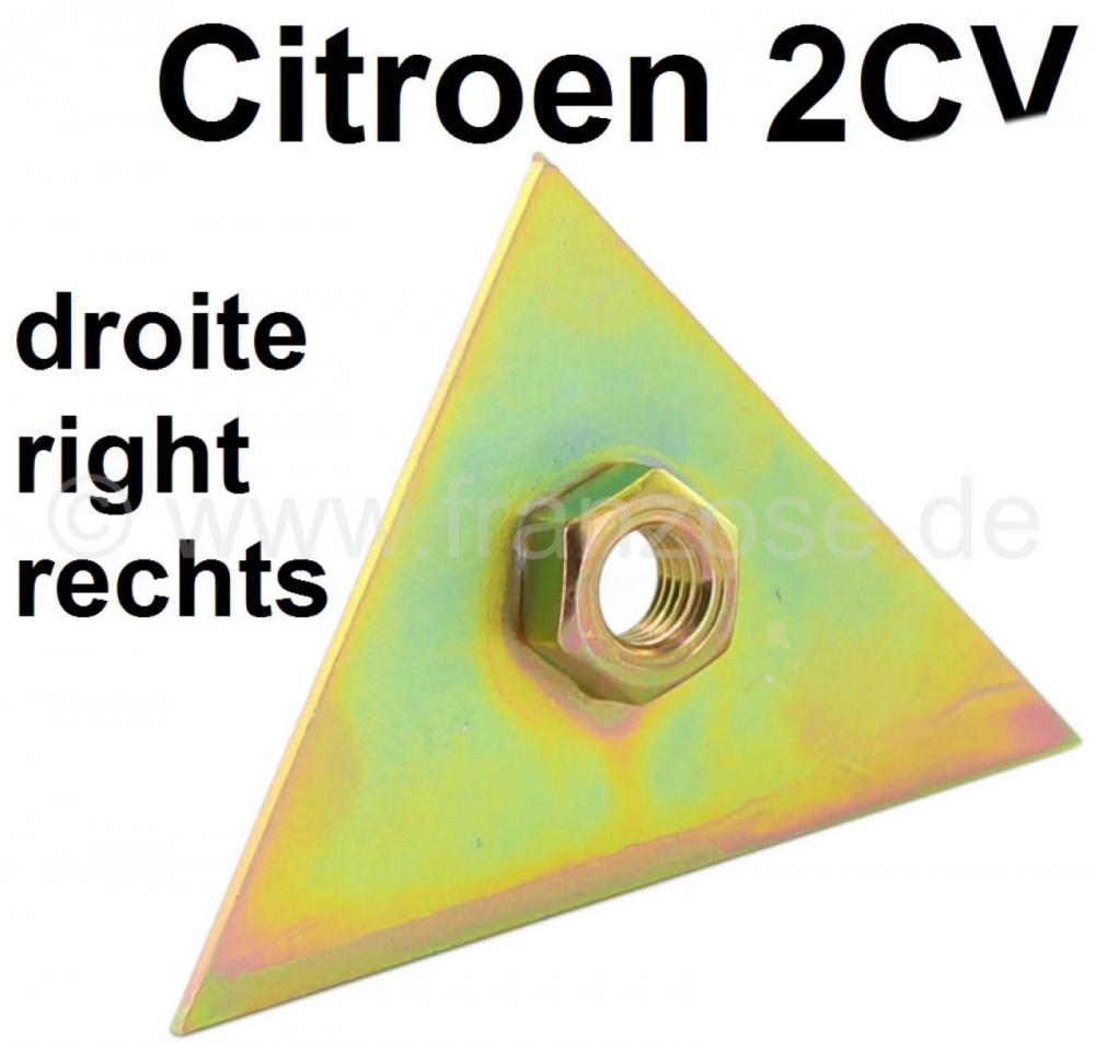 Renault - 2CV, rechter buitenspiegel, retrofitplaat voor de rechter buitenspiegel, geschikt voor Cit