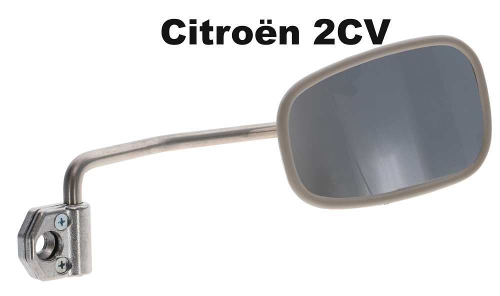 Citroen-2CV - 2CV, spiegel rechts, replica. Optisch als origineel. Met 