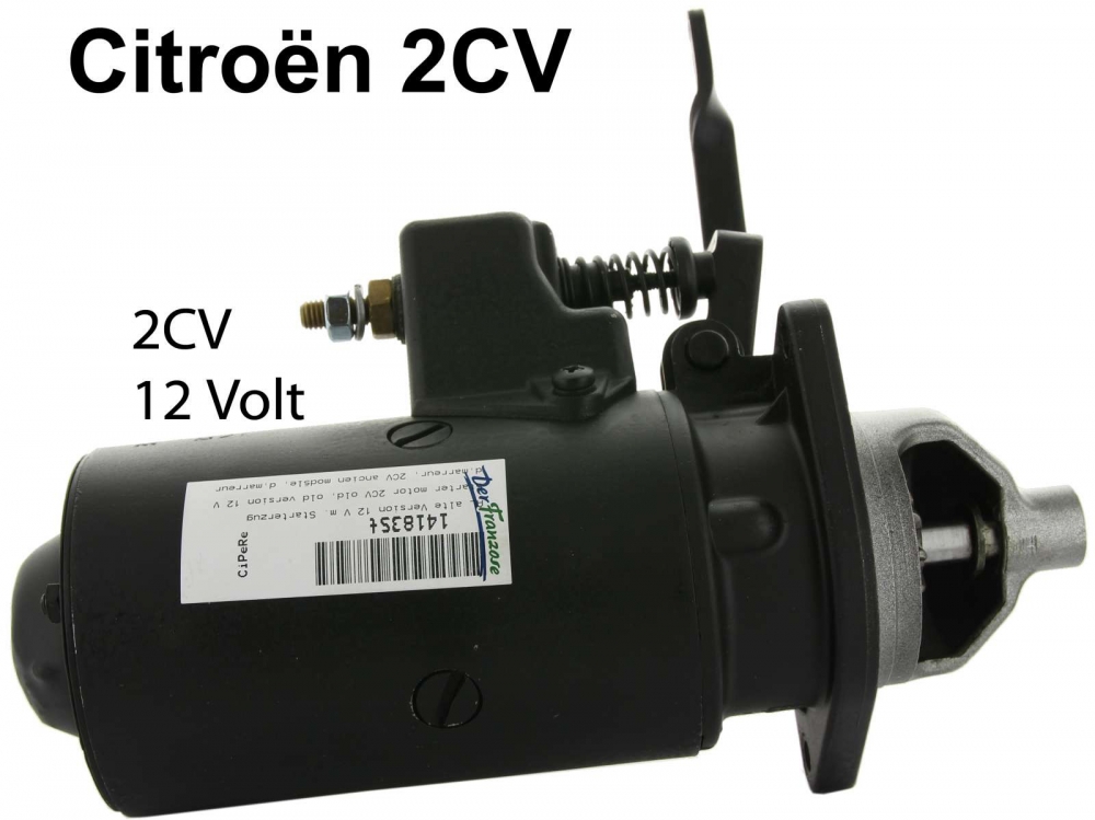 Citroen-2CV - Startmotor 2CV oud, 12 volt. Oude versie met startkabel (kabeltrek). In ruil! Oud onderdee