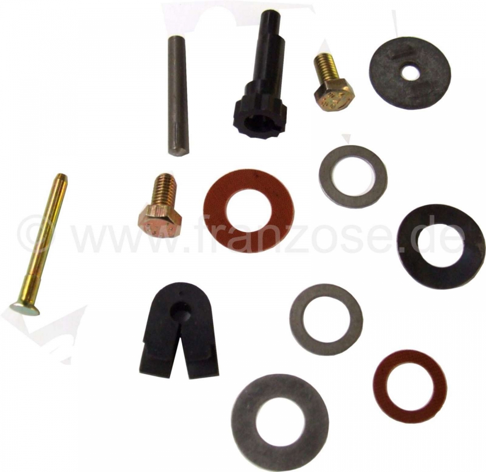 Citroen-2CV - Reparatieset startmotor Paris Rhone, voor Citroen 2CV. Startmotor serie D9E93.