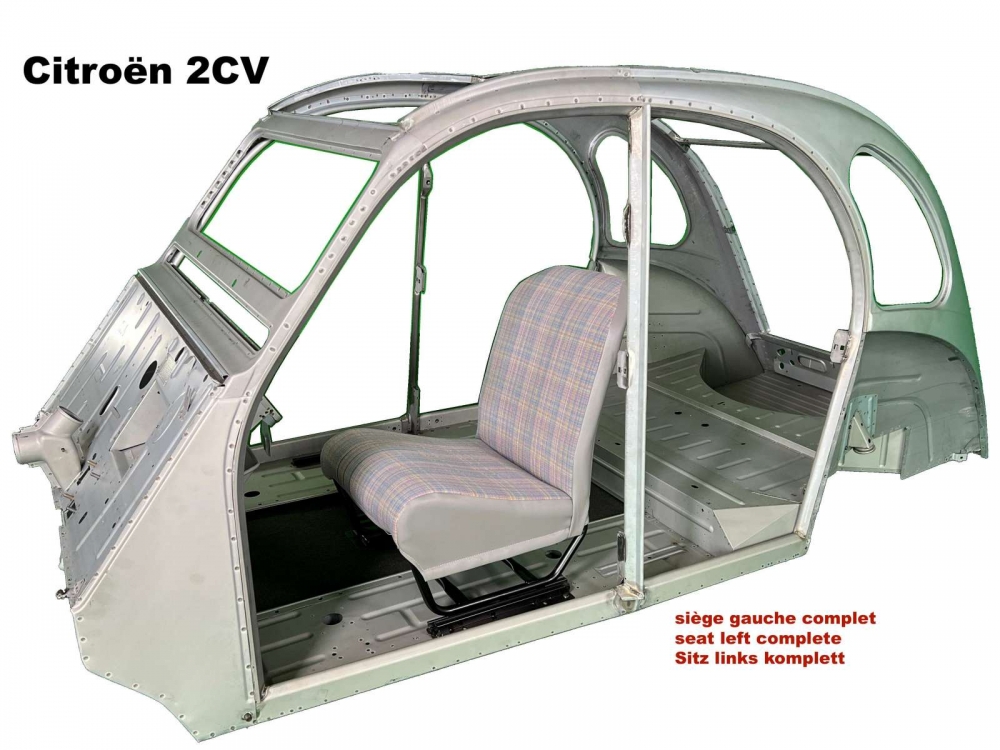 Citroen-2CV - Volledige linkerstoel, Ecossais. Geschikt voor Citroen 2CV.