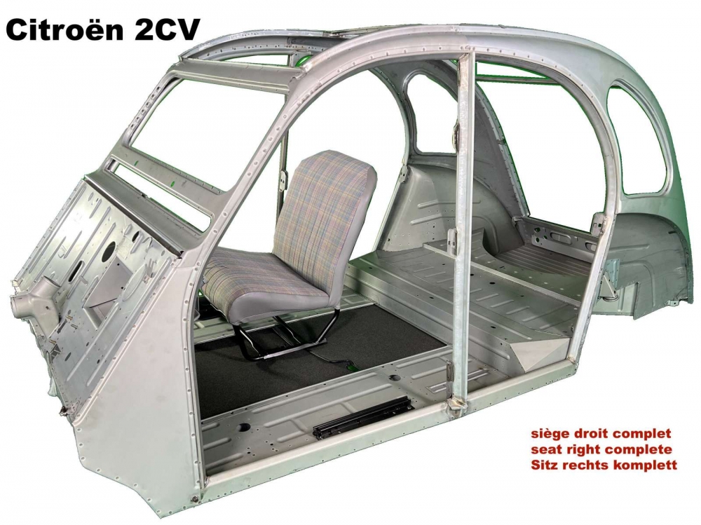 Citroen-2CV - Volledige stoel rechts, Ecossais. Geschikt voor Citroen 2CV.