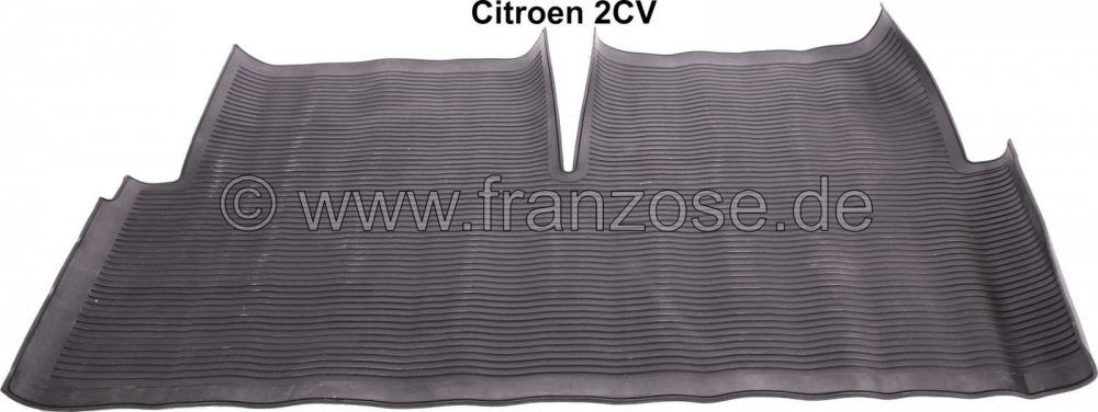 Citroen-2CV - Rubberen mat achteraan, voor Citroen 2CV met voorbank. Verticale pedalen.