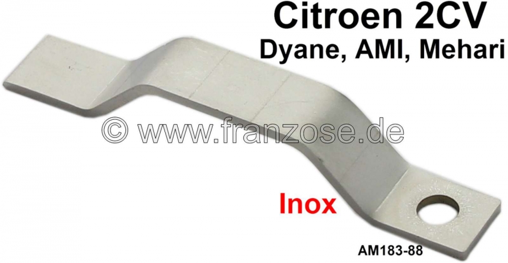 Peugeot - 2CV6, montagebeugel uitlaatgeluiddemper (einddemper), gemaakt van roestvrij staal. Geschik