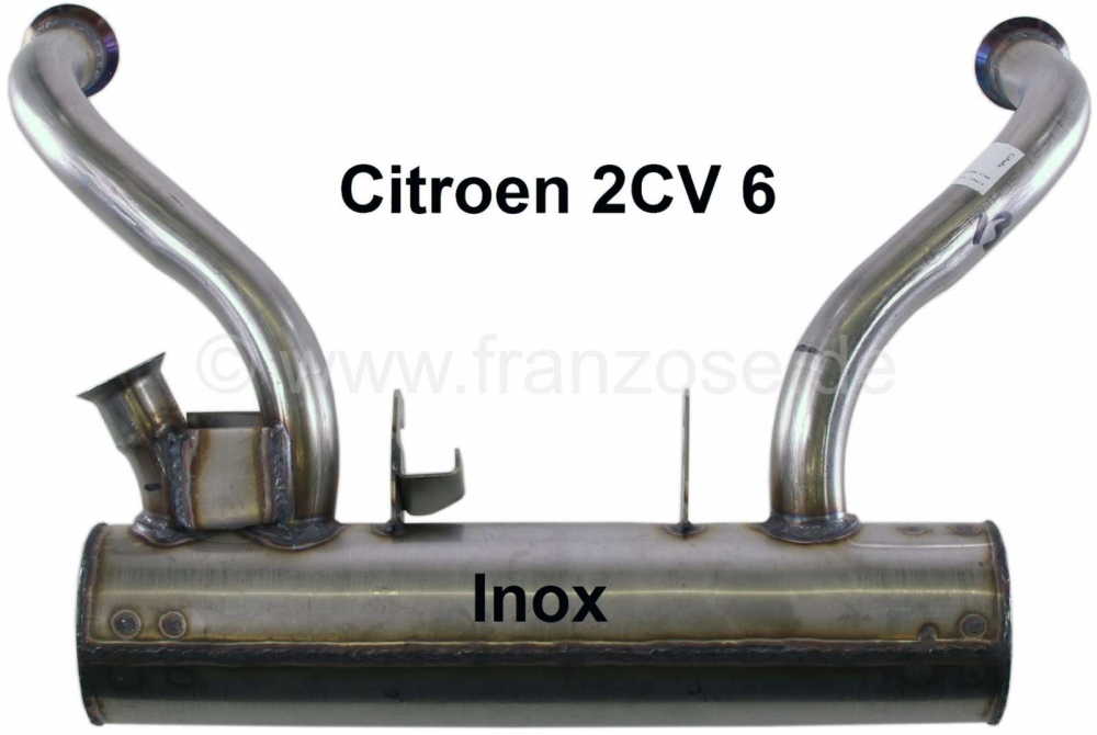 Citroen-2CV - 2CV6, roestvrijstalen voordemper! Roest nooit meer! Geschikt voor Citroen 2CV6.