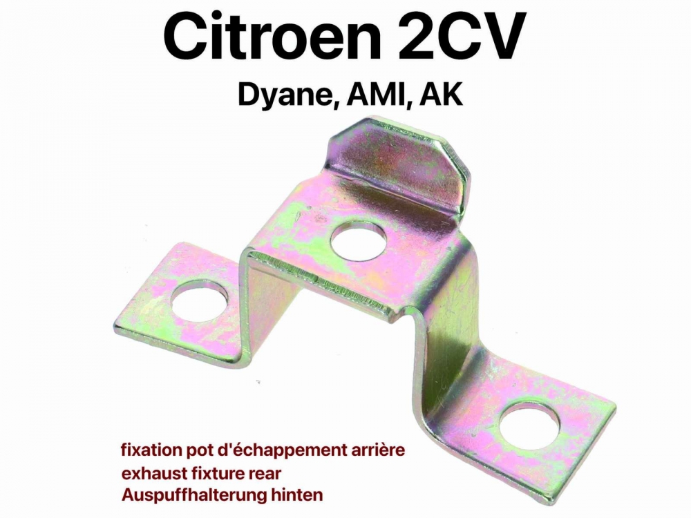 Peugeot - 2CV6, uitlaat achterdemper beugel, gegalvaniseerd! Dit is de bovenste, achterste beugel di
