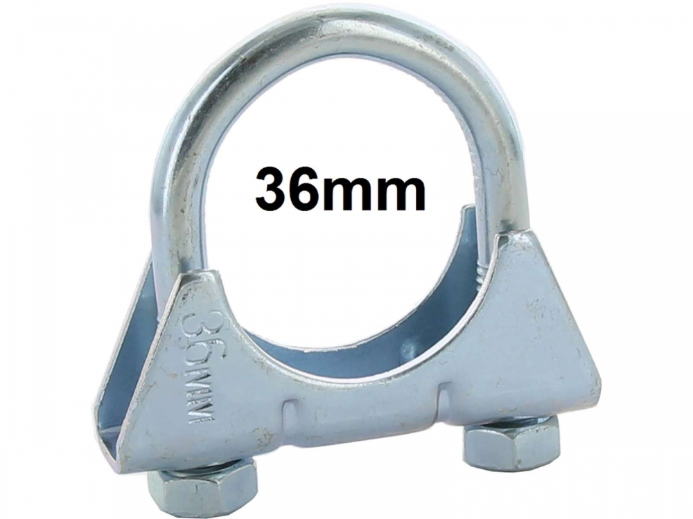 Alle - 2CV6, uitlaat achterdemper klem (uitlaatklem). Extra sterke U-boutklem, maximale diameter 