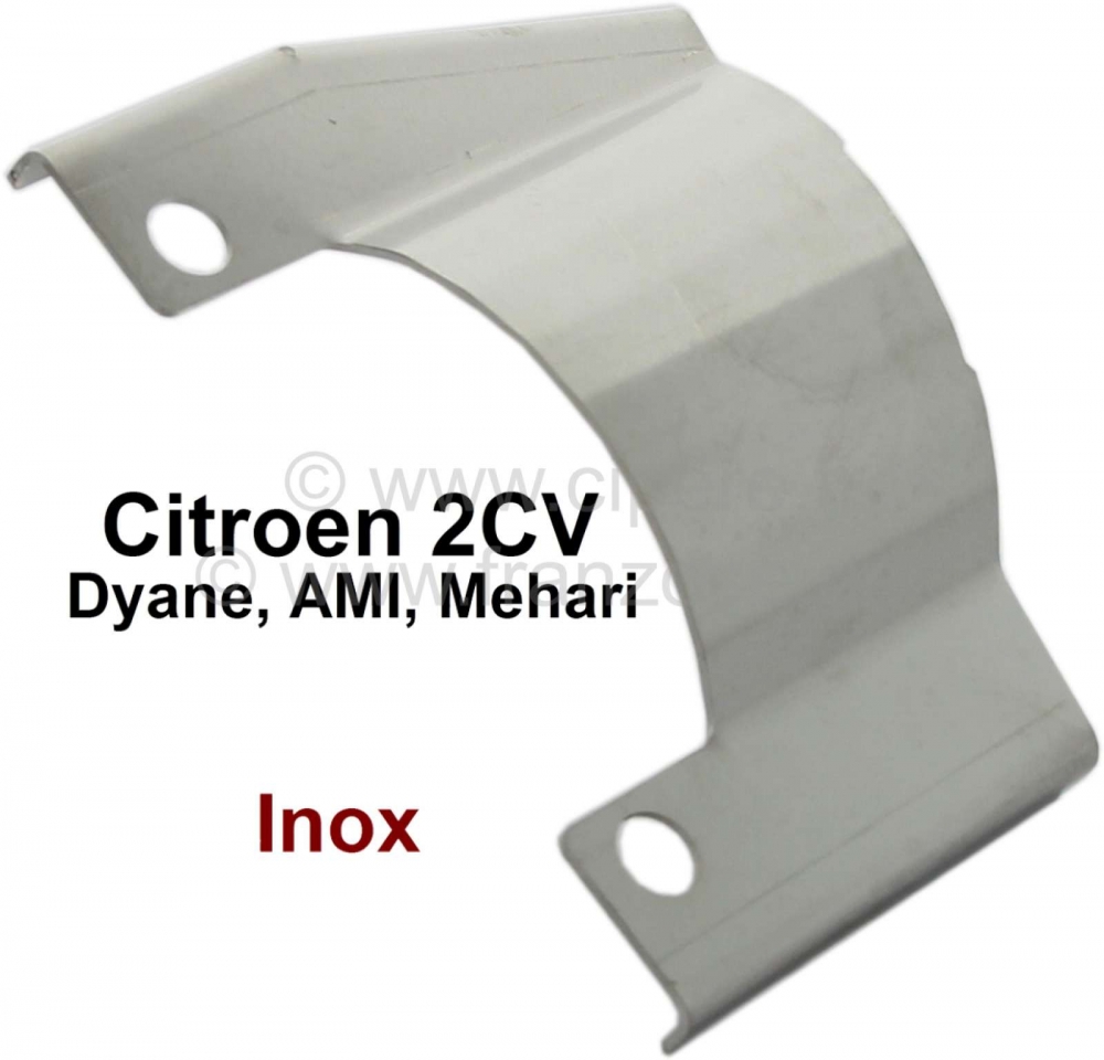 Citroen-2CV - 2CV6, uitlaat voordemper afschermplaat (eenvoudige reproductie), ter bescherming van de ha