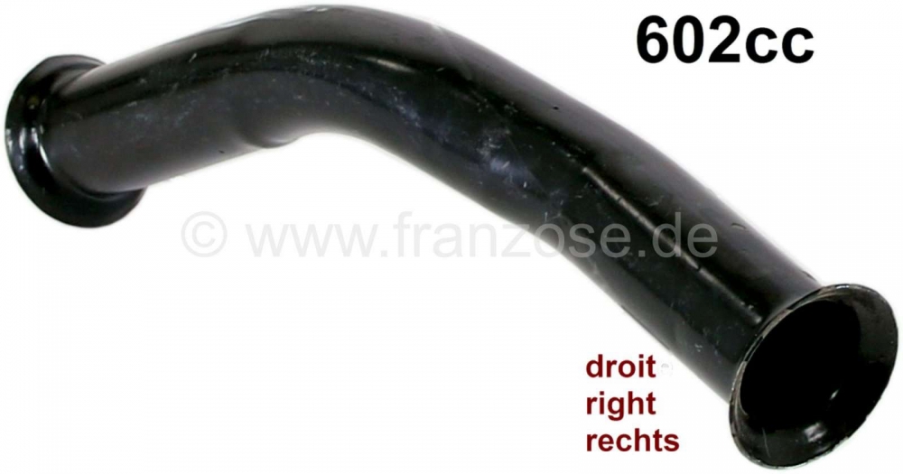 Citroen-2CV - 2CV6, warmtewisselaar (kachelbol), uitlaatpijp rechts in de warmtewisselaar. Ter vervangin