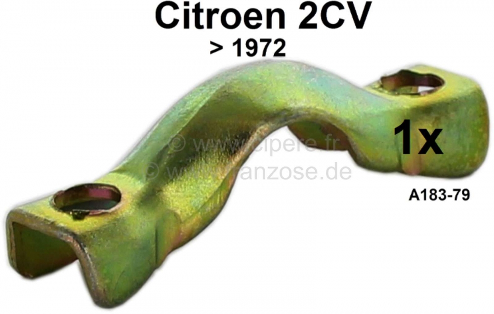 Citroen-2CV - 2CV oud, uitlaatklem half voor de voorste demper. Voor Citroen 2CV tot 1972 (16 + 18pk). D