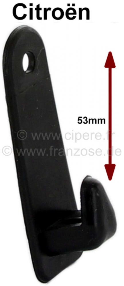 Citroen-2CV - Gordelophangbeugel, klein (gemaakt van kunststof). Geschikt voor Citroen 2CV.