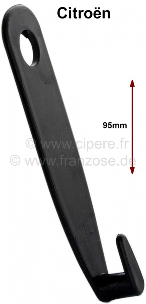 Citroen-2CV - Gordelophangbeugel, smal en lang (gemaakt van kunststof). Geschikt voor Citroen 2CV, Dyane