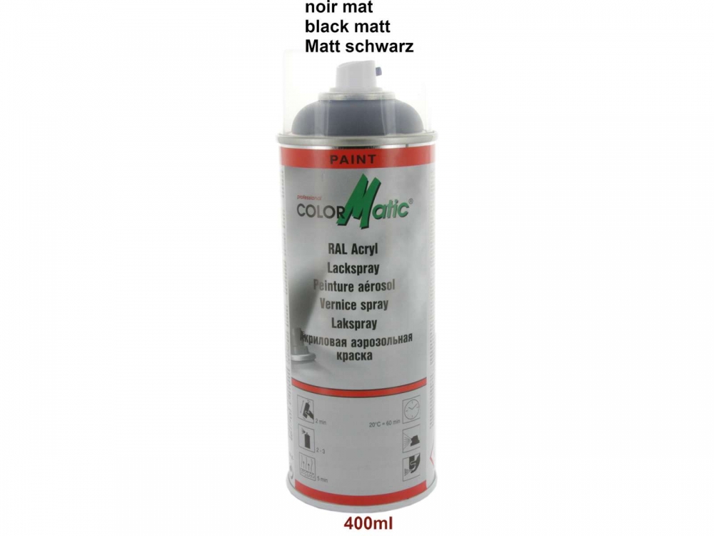 Alle - Chassislak spuitbus 400ml kleur zwart mat, ideaal voor chassisonderdelen omdat het blijven