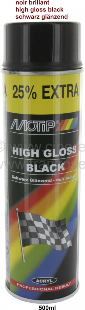 Citroen-2CV - Spuitverf zwart glanzend 500ml