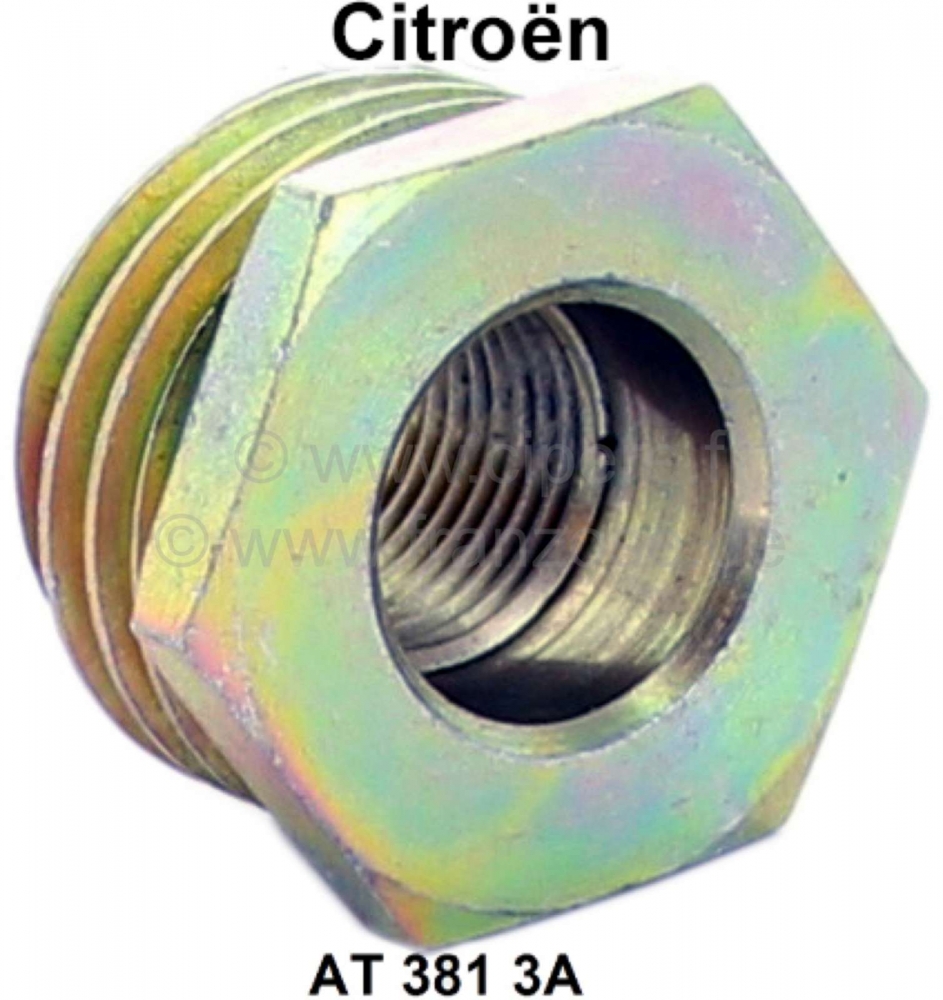 Citroen-2CV - Snelheidsmeter kabel rondsel aandrijf worm (4 windingen). Geschikt voor Citroen 2CV6, Dyan