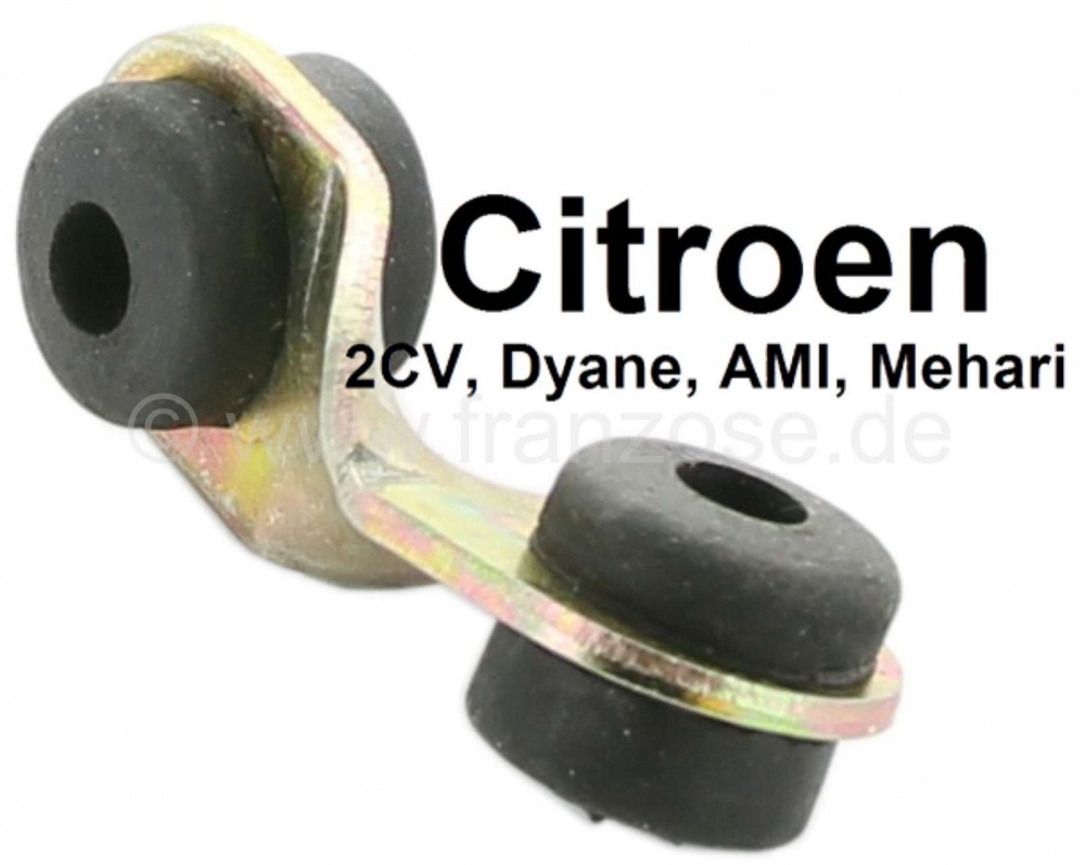 Citroen-2CV - Schakelstangkoppeling met rubberen bussen. Geschikt voor Citroen 2CV. Deze connector wordt