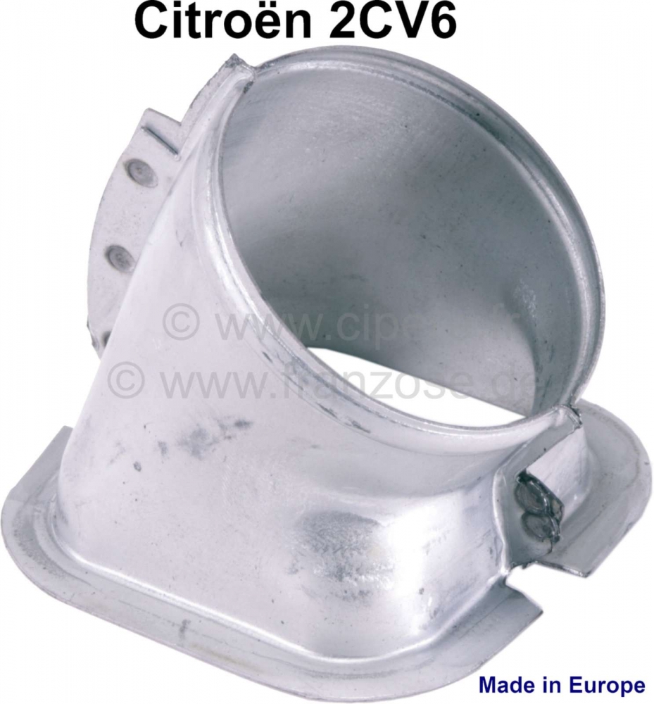 Citroen-2CV - 2CV, aansluitstuk kachelslang (klein) rechts (vastgelast aan het schutbord). Geschikt voor