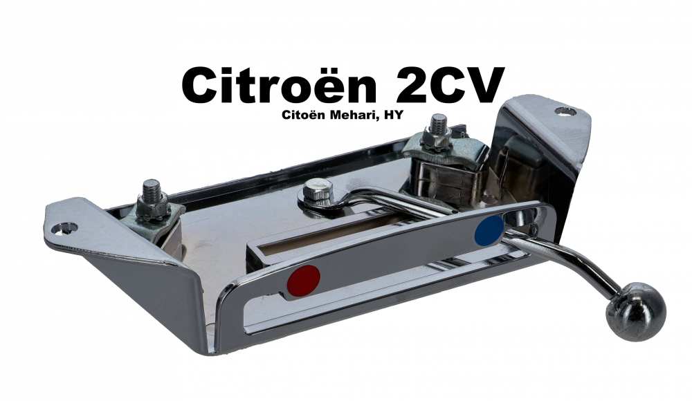 Sonstige-Citroen - Bedieningshendel verwarming met beugel. Geschikt voor Citroen 2CV, HY, Mehari.  Reproducti