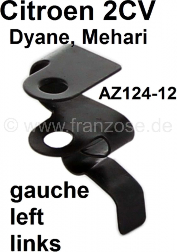 Sonstige-Citroen - Beugel voor verwarmingskabel links, bevestiging aan de verwarmingslamp. (smalle klem). Let