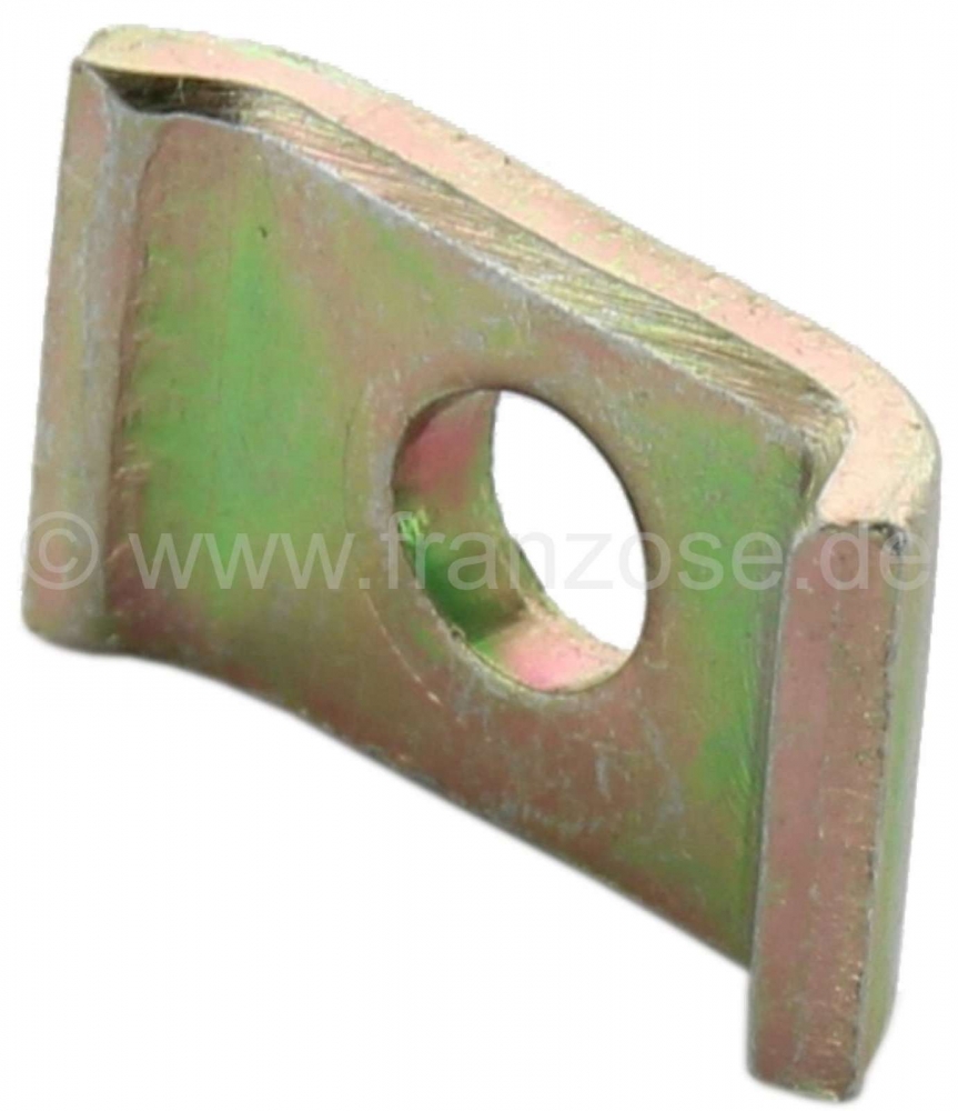 Citroen-2CV - Kachelkabelbevestigingsplaat, bevestiging van de kachelkabel aan de kachellamp. Deze beves