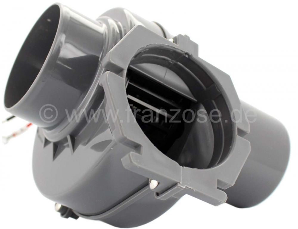 Citroen-2CV - Verwarmingsluchtventilator in schroefvorm. Het ontwerp maakt een grotere luchtdoorlaat mog