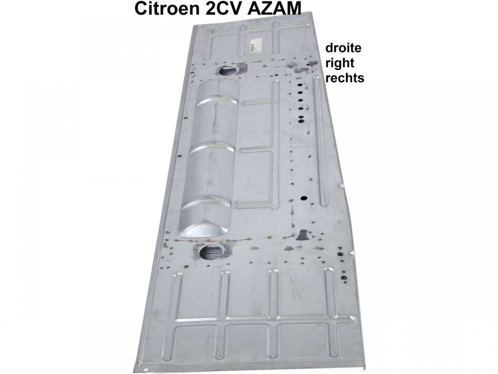 Renault - AZAM, vloerplaat rechts, voor Citroen 2CV AZAM. (Luxe uitvoering uit België.) De bodempla
